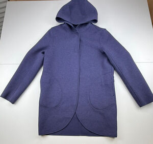 NWT Lululemon City Bound Wrap Womens M Heathered Deep Indigo Reversible Coat